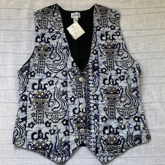 NWT Theo vintage tuxedo vest with beading. - Picture 3 of 14
